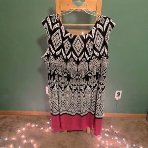 Black and Pink Plus Size Dress